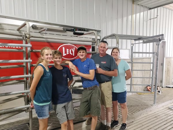 Franck family with Lely Astronaut A5 robotic milking system
