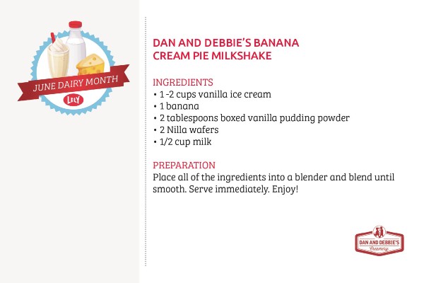 Dan and Debbies Banana Cream Pie Milkshake