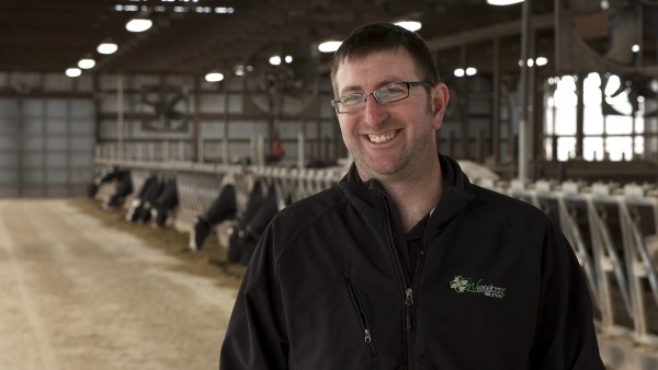 Brent Wessel in his robotic dairy barn