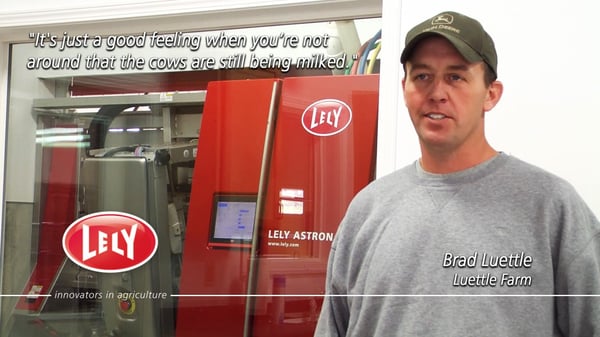 Brad Luettle says It's just a good feeling when you're not around that the cows are still being milked.