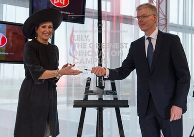 Queen Máxima opening the Lely Greenest Innovation Campus.