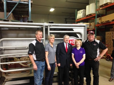 Iowa Governor Terry Granstad at Fitzgerald's Inc