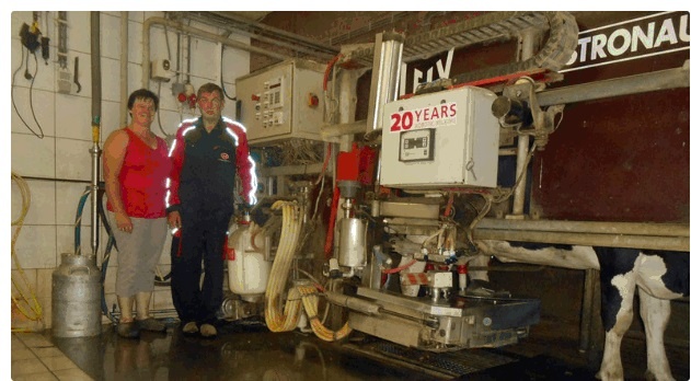 First Lely Astronaut robotic milking system