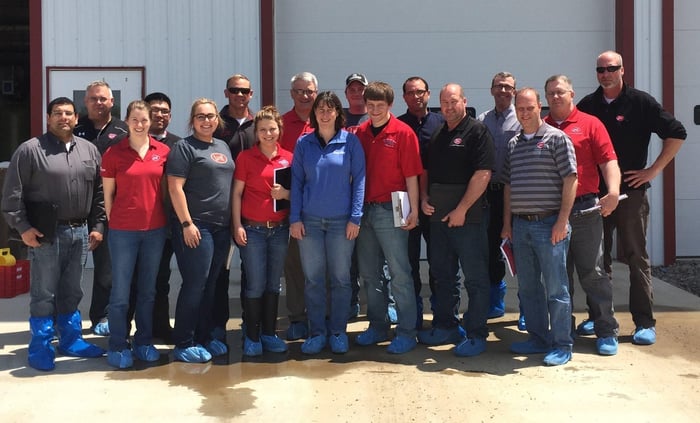 Jackie Plank with the Lely team