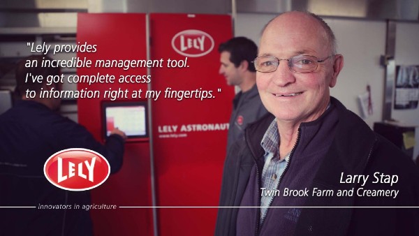 Larry Stab quote:" Lely provides an incredible management tool."