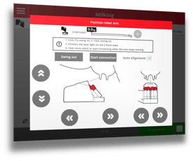 Astronaut A5 robotic milking machine report screen