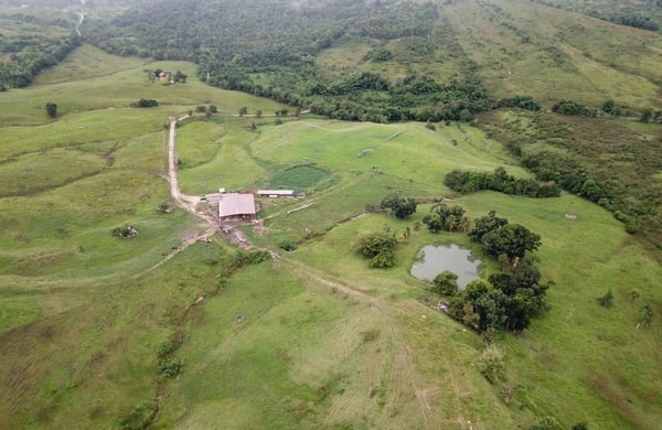 aerial shot of the first robotic milking dairy in Puerto Rico - Espinosa Dairy