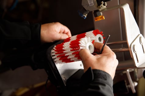 Lely Astronaut robotic milking system roller brushes