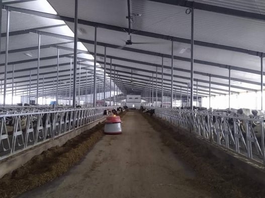 Lely Juno automatic feed pusher