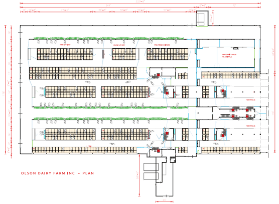 Olson Dairy Farms barn layout