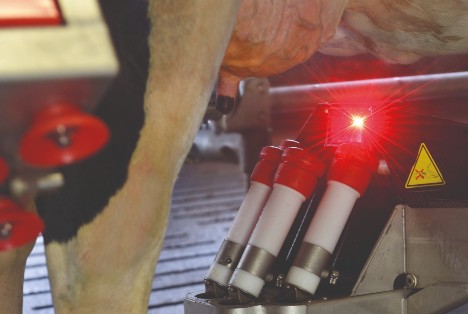Astronaut robotic milking system laser