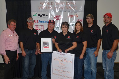 Lepple family participates in the World Dairy Expo Virtual Farm Tour.