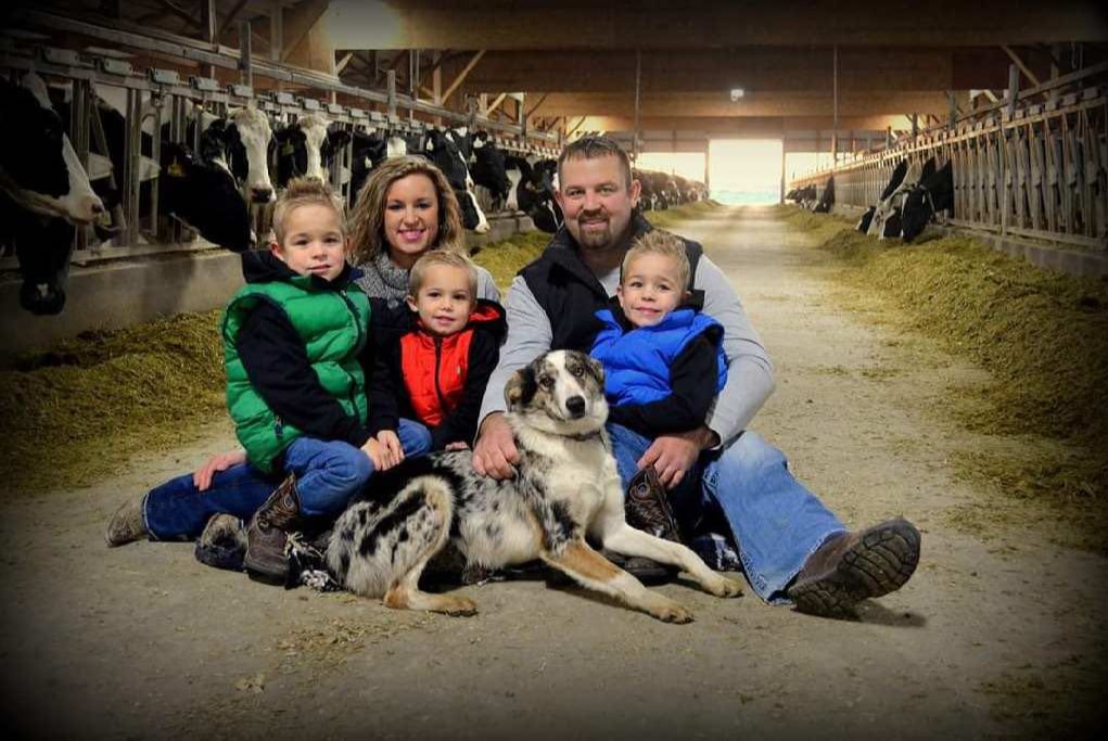 Mormann family in dairy barn