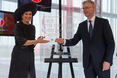 Queen Máxima opening the Lely Greenest Innovation Campus.